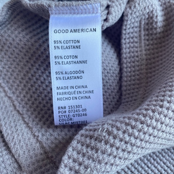 Good American ‘90s Thermal Racerback Tank in Lilac Mist Size 0 - Picture 6 of 6